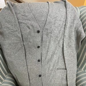 Lambs wool grey cardigan XL